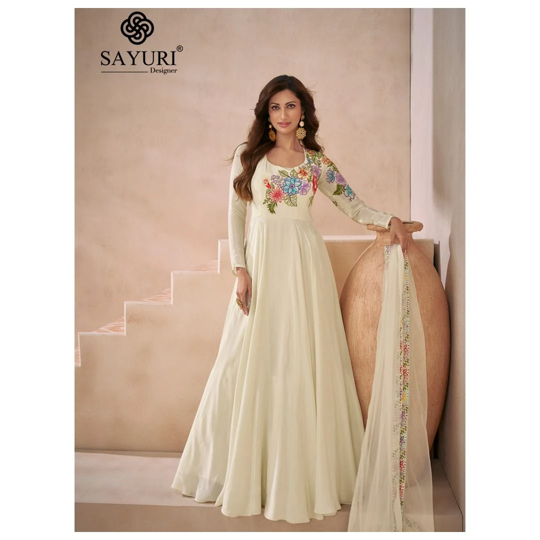 Sayuri Designer Diva Premium Silk Wholesale Fancy Long Gown Catalog — Wholesale Kurtis, Sayuri Designer wholesale from Surat - Gallery Image 2